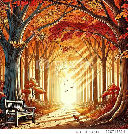 被秋光包裹的小路 被秋光包裹的小路 120713814