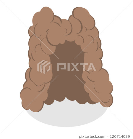 3D Isometric Flat  Set of Elegant And Ornate Hairpieces. Item 3 120714029