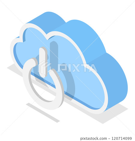 3D Isometric Flat Icon Set. Cloud Technologies. Item 5 3D Isometric Flat Icon Set. Cloud Technologies. Item 5 120714099