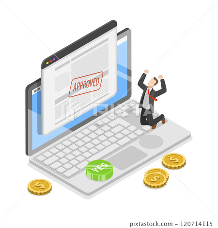 3D Isometric Flat Illustration of Personal Loan. Item 3 3D Isometric Flat Illustration of Personal Loan. Item 3 120714115