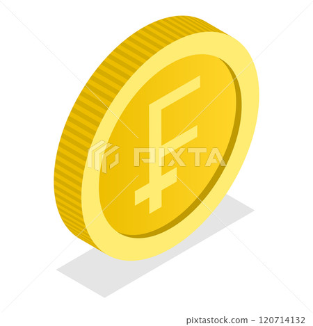 3D Isometric Flat Illustration of World Currency Coins. Item 11 3D Isometric Flat Illustration of World Currency Coins. Item 11 120714132