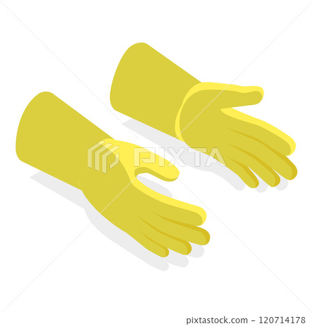 3D Isometric Flat Set of Gloves. Item 5 3D Isometric Flat Set of Gloves. Item 5 120714178