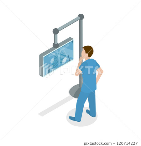 3D Isometric Flat  Illustration of Oncology. Item 4 120714227