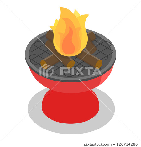 3D Isometric Flat Set of Garden Furniture Items. Item 1 3D Isometric Flat Set of Garden Furniture Items. Item 1 120714286