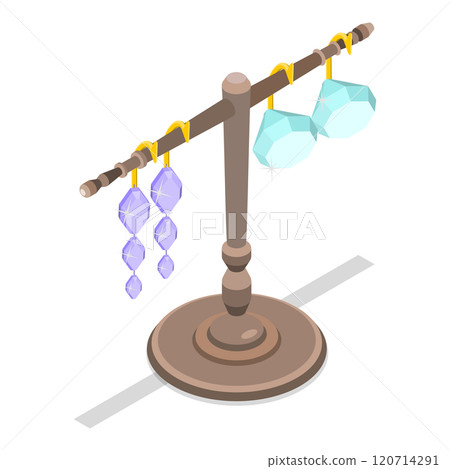 3D Isometric Flat  Illustration of Jewelry Shop. Item 3 120714291