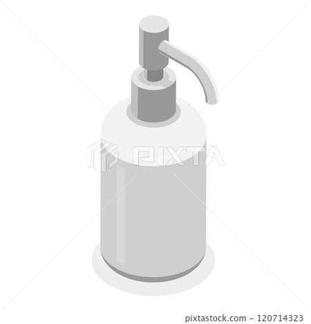 3D Isometric Flat Icon of Detergent Product Plastic Bottles Set. Item 4 3D Isometric Flat Icon of Detergent Product Plastic Bottles Set. Item 4 120714323
