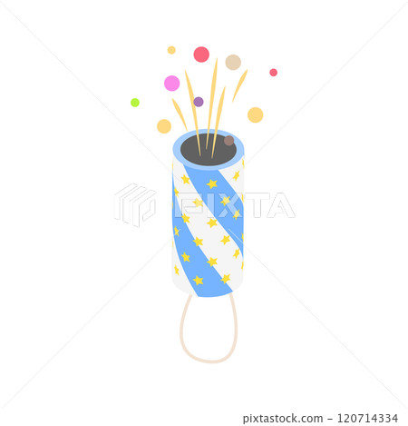 3D Isometric Flat  Icon of Firecrackers Set. Item 4 120714334