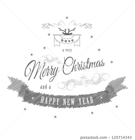 Merry Christmas and Happy New Year Typography Collection.. Item 5 Merry Christmas and Happy New Year Typography Collection.. Item 5 120714343