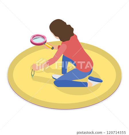 3D Isometric Flat Illustration of Perfectionist. Item 2 3D Isometric Flat Illustration of Perfectionist. Item 2 120714355