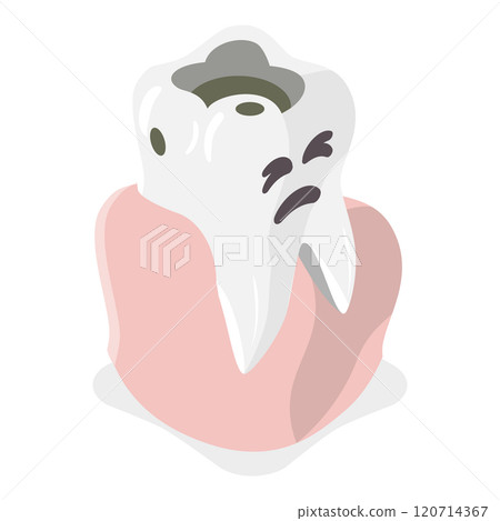 3D Isometric Flat Illustration of Tooth Decay. Item 2 3D Isometric Flat Illustration of Tooth Decay. Item 2 120714367