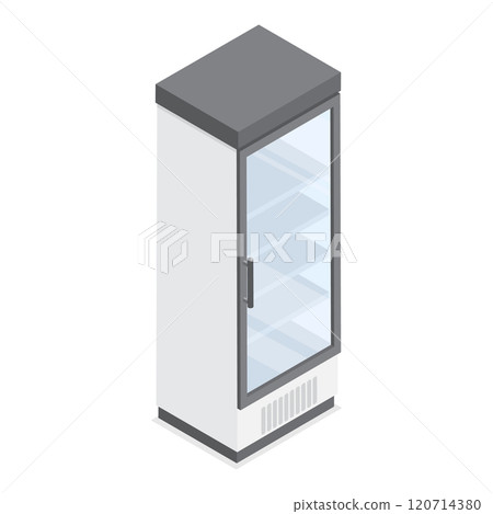 3D Isometric Flat Set of Commercial Display Refrigerators. Item 3 3D Isometric Flat Set of Commercial Display Refrigerators. Item 3 120714380