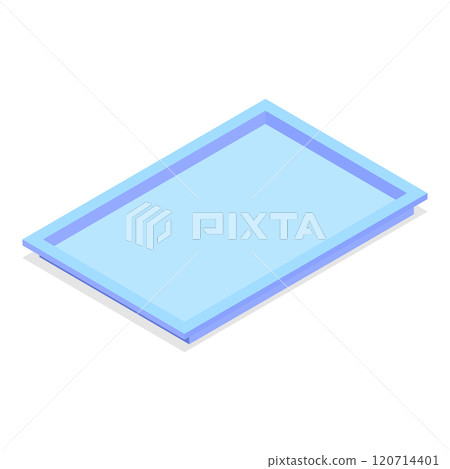 3D Isometric Flat Set of Empty Serving Trays. Item 2 3D Isometric Flat Set of Empty Serving Trays. Item 2 120714401