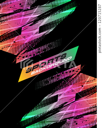 Sport Cover or Poster Design with Colorful Gradient Brush Strokes. Abstract Background Design in Grunge Style Sport Cover or Poster Design with Colorful Gradient Brush Strokes. Abstract Background Design in Grunge Style 120715287