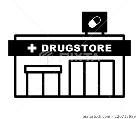 Drugstore silhouette Drugstore silhouette 120715659