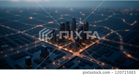 Miniature skyscrapers in the city on a computer board, futuristic smart city technology, digital infrastructure, technology in the urban environment, urban innovation, tech economy and high-tech city Miniature skyscrapers in the city on a computer board, futuristic smart city technology, digital infrastructure, technology in the urban environment, urban innovation, tech economy and high-tech city 120715883