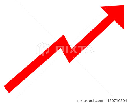 之字形紅色上升箭頭圖 之字形紅色上升箭頭圖 120716204
