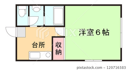 Floor plan Western-style room Kitchen Storage 120716383