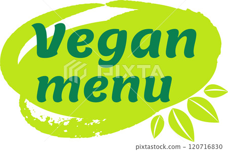 Vibrant green leaves highlight vegan menu, promoting healthy lifestyle. Add plant based options to diet or enjoy fresh, organic ingredients 120716830