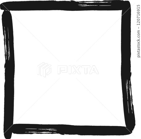 Hand drawn square border adds a touch of artistic flair, creating a simple yet impactful frame on a clean white canvas, ideal for highlighting text or images Hand drawn square border adds a touch of artistic flair, creating a simple yet impactful frame on a clean white canvas, ideal for highlighting text or images 120716915
