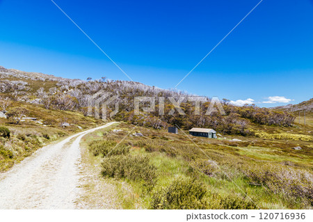 Schlink Hut in Kosciuszko National Park in Australia Schlink Hut in Kosciuszko National Park in Australia 120716936