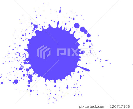 Purple paint is splashing on a white background, creating an artistic and vibrant visual effect, perfect for design projects needing a touch of color and energy 120717166
