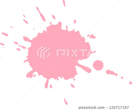 Pink paint is splashing on a white background, creating an artistic and dynamic visual that represents creativity, expression, and abstract design 120717187