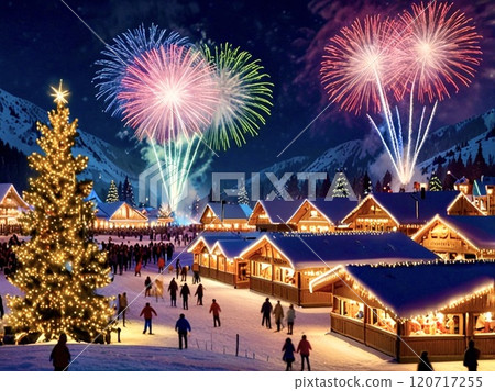 有煙火的聖誕滑雪勝地-2 有煙火的聖誕滑雪勝地-2 120717255
