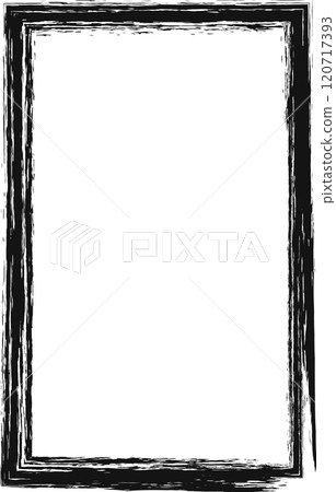 Hand drawn black grunge frame creates a striking rectangular border, adding a raw and artistic touch to the clean white background, perfect for framing text or images Hand drawn black grunge frame creates a striking rectangular border, adding a raw and artistic touch to the clean white background, perfect for framing text or images 120717393