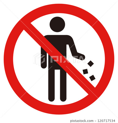 禁止亂丟垃圾標誌 120717534