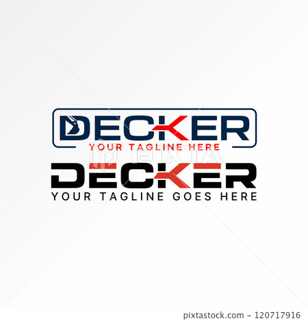 Logo design graphic concept creative premium vector stock image graphic word text Decker font excavator arrow. Related transportaion tool construction Logo design graphic concept creative premium vector stock image graphic word text Decker font excavator arrow. Related transportaion tool construction 120717916