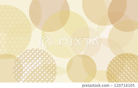 Illustrated background material of Japanese patterns and round designs 120718105
