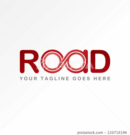 Logo design graphic concept creative premium vector stock image graphic word text Road font 2 lines infinity. Related transportaion way construction 120718196