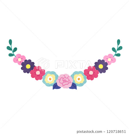 cute colorful flower frame 120718651