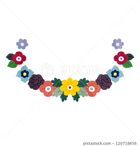 Adult cute dusty color flower frame 120718656