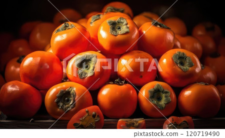 AI image: Many ripe persimmons 120719490