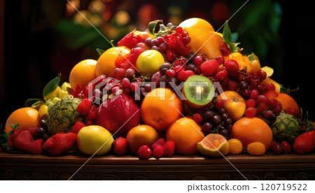 AI image: A pile of fruit 120719522