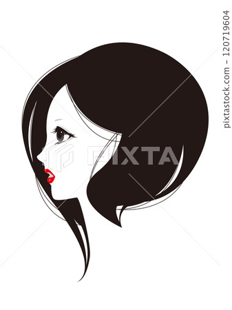 紅衣女人的單色插圖 120719604