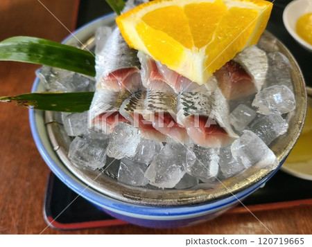 Sardine sashimi material background 120719665