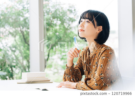 University students attending a lecture 120719966