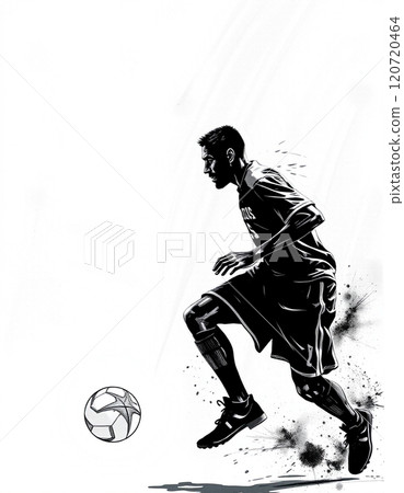 踢足球的球員 踢足球的球員 120720464