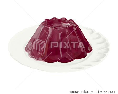 Fruit jelly (grapes, pulp included) with plate 120720484
