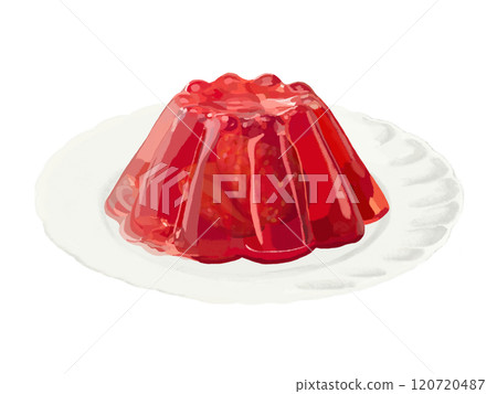 水果凍(含草莓和果肉)帶盤 水果凍(含草莓和果肉)帶盤 120720487