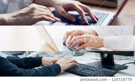 Collage of people using computers 120720779