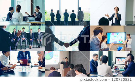Collage of various business scenes Collage of various business scenes 120720821