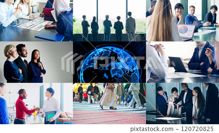 Global business image collage Global business image collage 120720825
