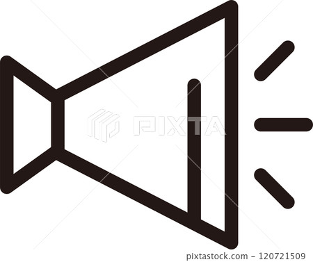 Business icon megaphone loudspeaker pictogram emoticon line decoration illustration material Business icon megaphone loudspeaker pictogram emoticon line decoration illustration material 120721509
