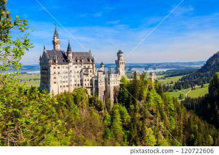Neuschwanstein Castle in the Bavarian Alps, Germany 120722606