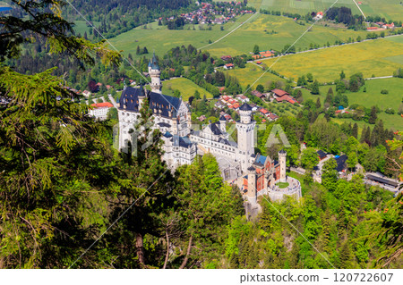Neuschwanstein Castle in the Bavarian Alps, Germany 120722607