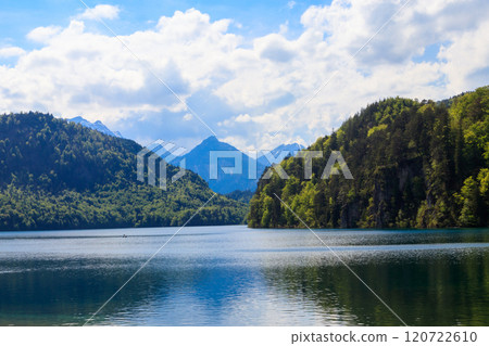 View of the Alpsee in Bavarian Alps, Germany View of the Alpsee in Bavarian Alps, Germany 120722610