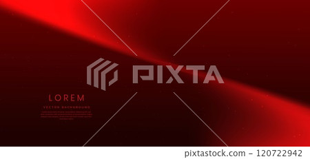 Modern abstract background light red glowing neon on dark red background. 120722942